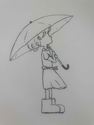 A girl with an umbrella