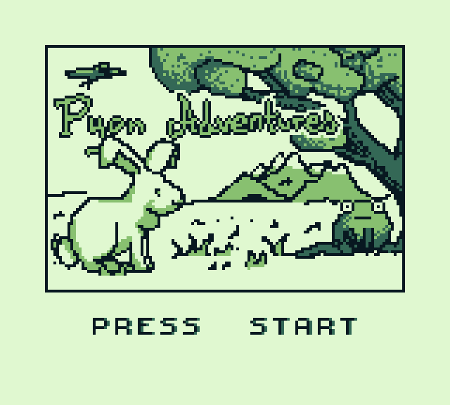 Pyon adventures title screen